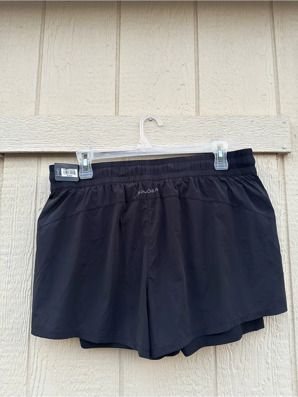 Spyder Active Women's Lined Short Size XL Black Inner Short, Cell Phone Pockets